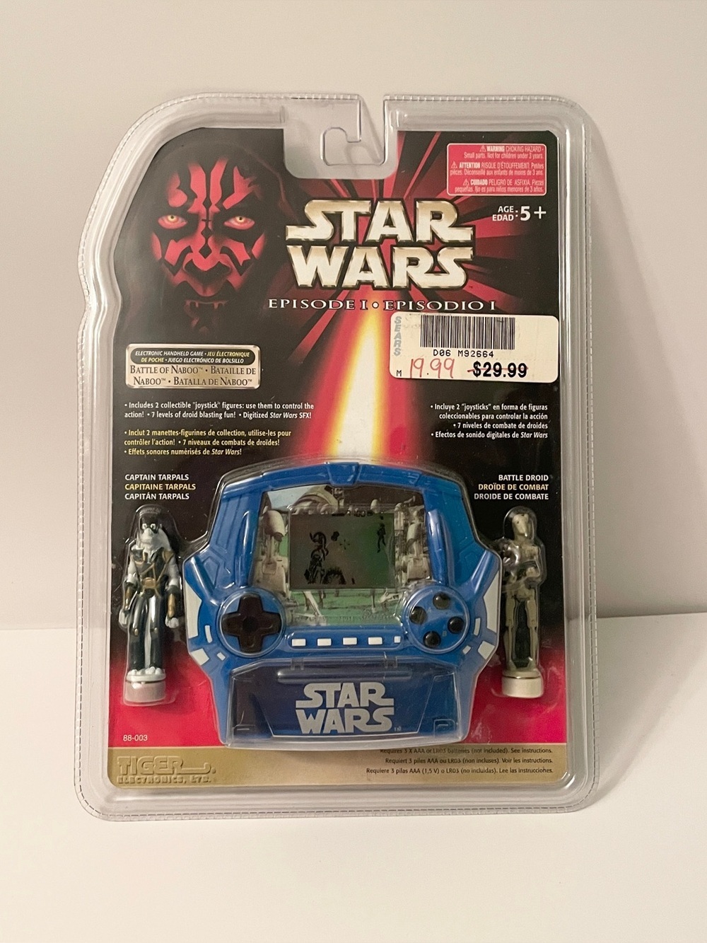 VTG 1999 Tiger Electronics Star Wars Battle of Naboo Handheld Game NIP